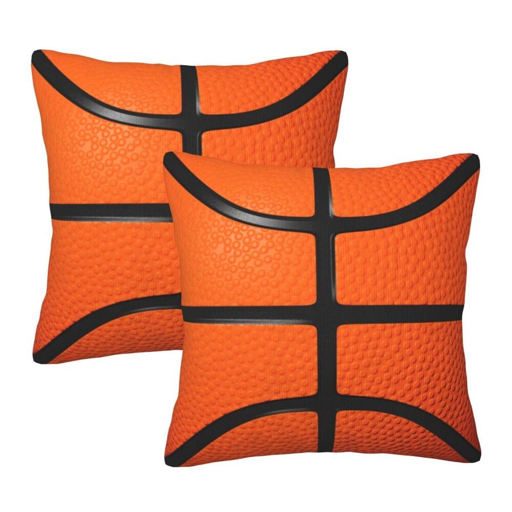 2849 Basketball Throw Pillow Covers 18 X 18 Inch Set of 2 Pillow Cases
